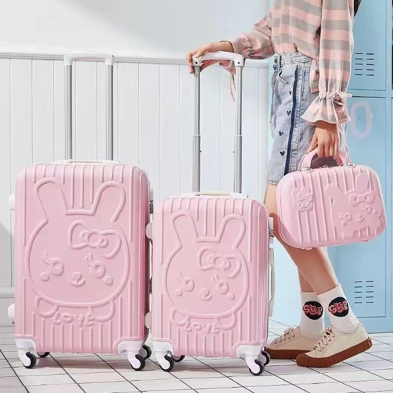 Compagna di viaggio elegante: valigia per ragazze con custodia di trucco per avventure eleganti