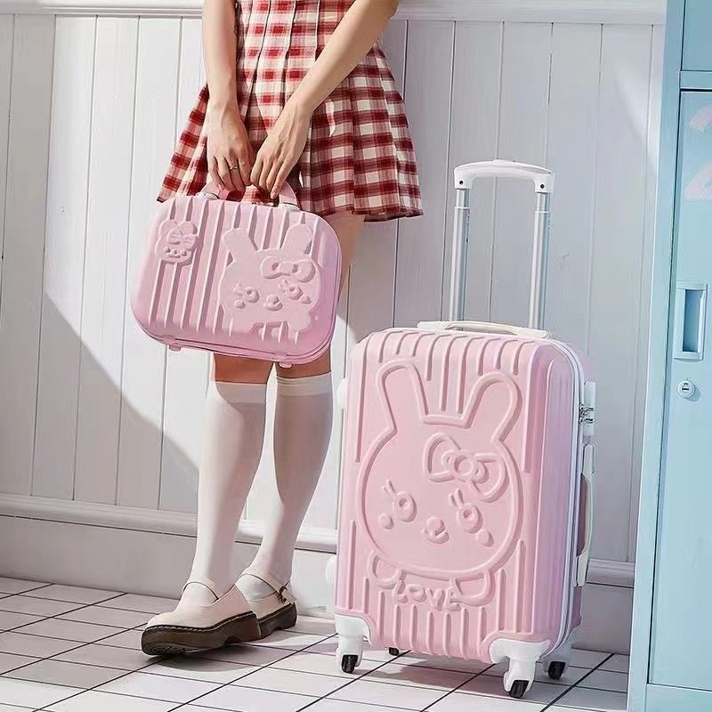 Compagna di viaggio elegante: valigia per ragazze con custodia di trucco per avventure eleganti