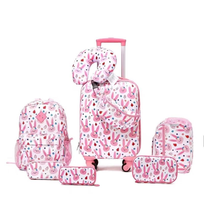 Bagaglio per bambini 6 pezzi Set 16 pollici Bagaglio a rotazione per bambini Regalo per bambini Valigia per ragazze