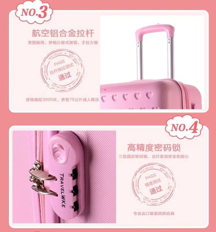 Ingrosso Customized ABS Riding Luggage Grande prezzo 4 ruote Sacchetto di carrello Bambini Set valigie da viaggio