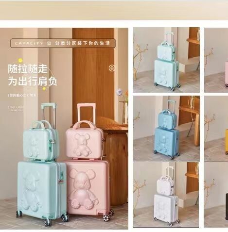 Carry On Suitcase Set ABS Trolley Luggage Hardshell Spinners Valigie Per Bambini Studenti Ragazze Ragazzi