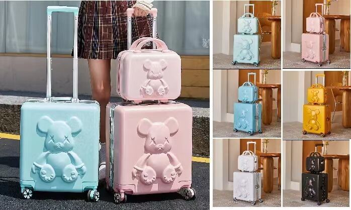 Carry On Suitcase Set ABS Trolley Luggage Hardshell Spinners Valigie Per Bambini Studenti Ragazze Ragazzi