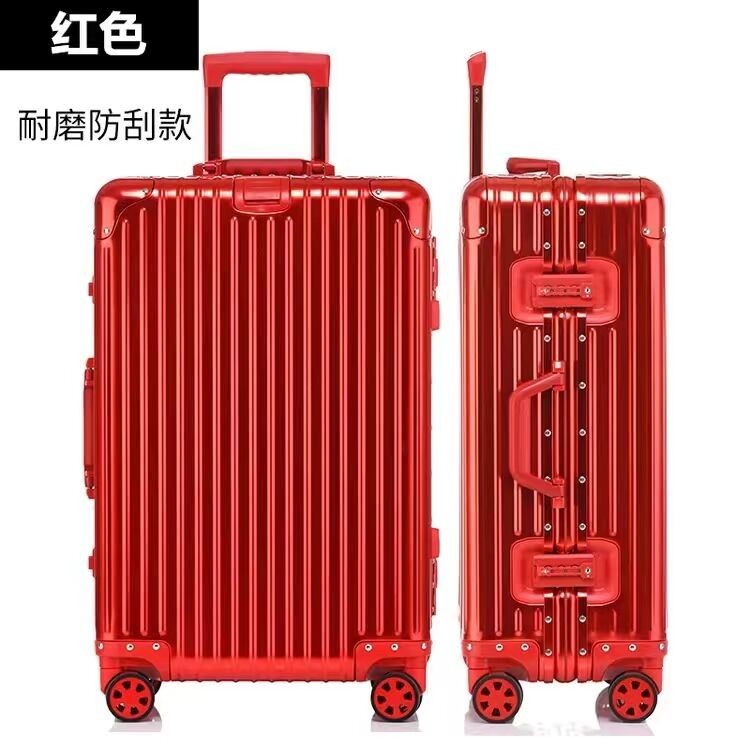Trolley di viaggio a telaio in alluminio con ruote silenziose con guscio duro resistente