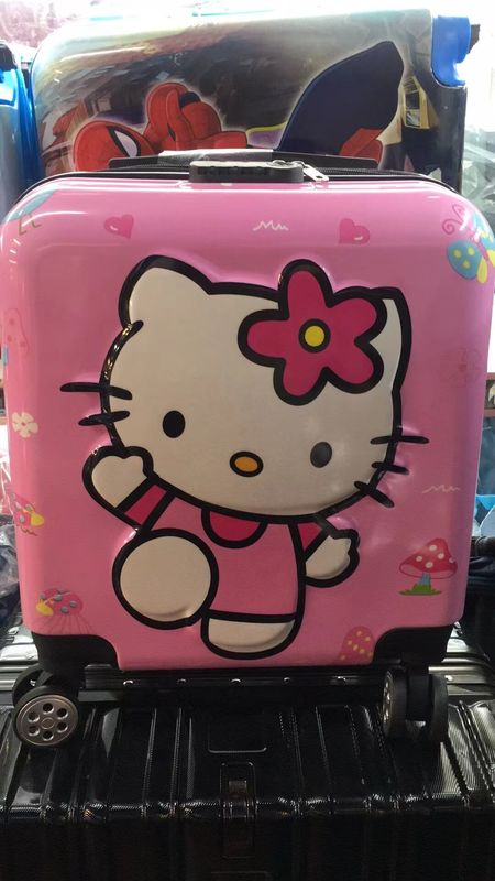 Logo Custom 18 pollici Nuovo cartone animato Cassa da imbarco Bambini Universal Ruota Cassa di carrello Anime Bagagli Bambini Bagagli