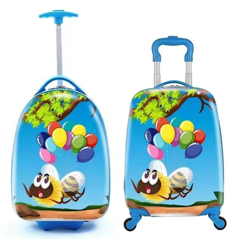 Accetta Disegni Personalizzati 18 Pollici Abs Bambini Trolley Portare sul Bagaglio Con Zaino Per Bambini