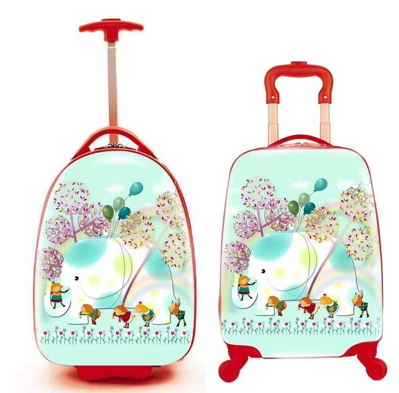 18 pollici 4 ruote Spinner bagaglio Bambini Viaggi Tassa di carrello Borsa scolastica Valigia di plastica