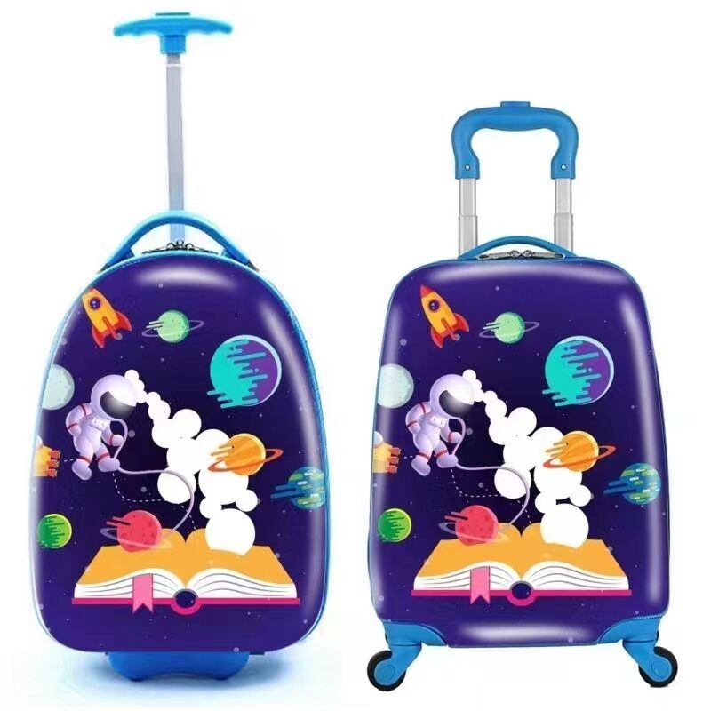 Nuovo design portabagagli per bambini bambini cartoni animati carrello da viaggio valigia su ruota girante cabina sacchetti da bagagli a rotelle