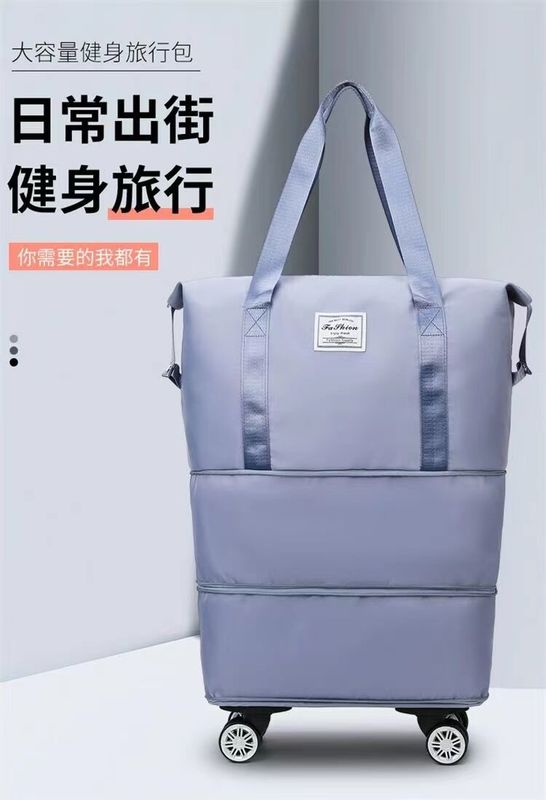 Borsa pieghevole a ruote impermeabile a spalla per uso esterno Borse da viaggio Borsa da viaggio pieghevole