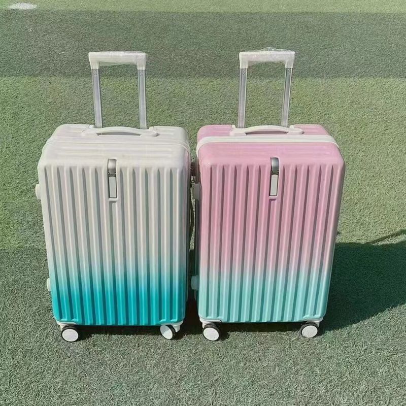 Colori dell'arcobaleno Produttore Logo personalizzato Materiale ABS Hard Trolley Viaggio Zipper Valigia