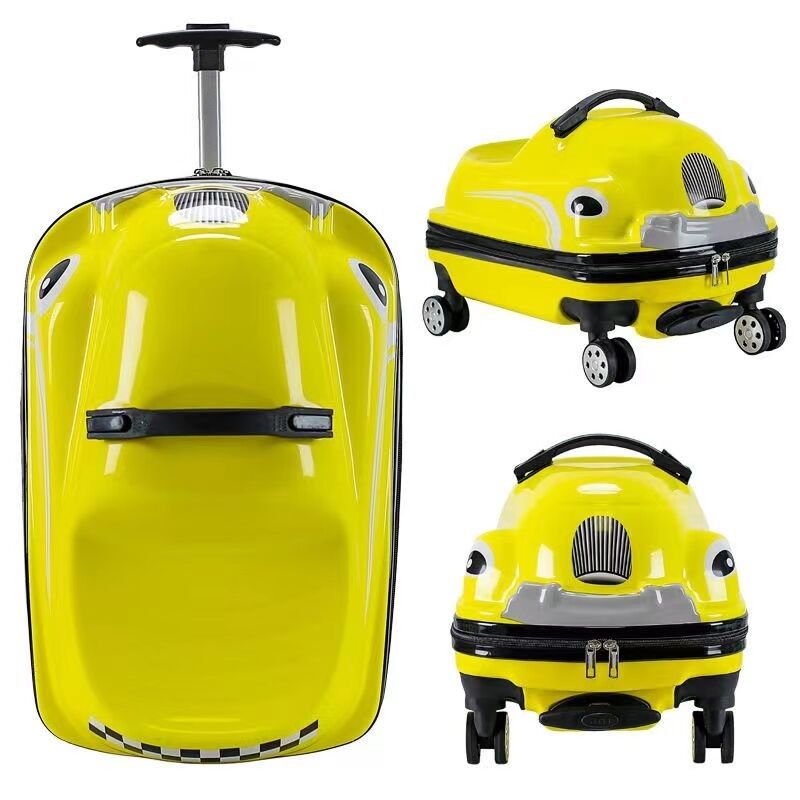 Nuovo ABS PC Bambini Viaggianti Cassa Stampata Sacchetto Carrozzino Sacchetto Scolastico Bambini giocattolo Twist Car Riding Valigia Viaggio Bambini