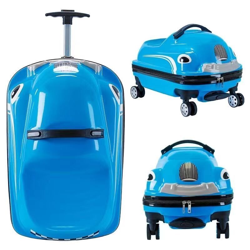 Bambini Scooter bagaglio Forma di auto Bambini Ride sul bagaglio Bambini borse da viaggio bagaglio
