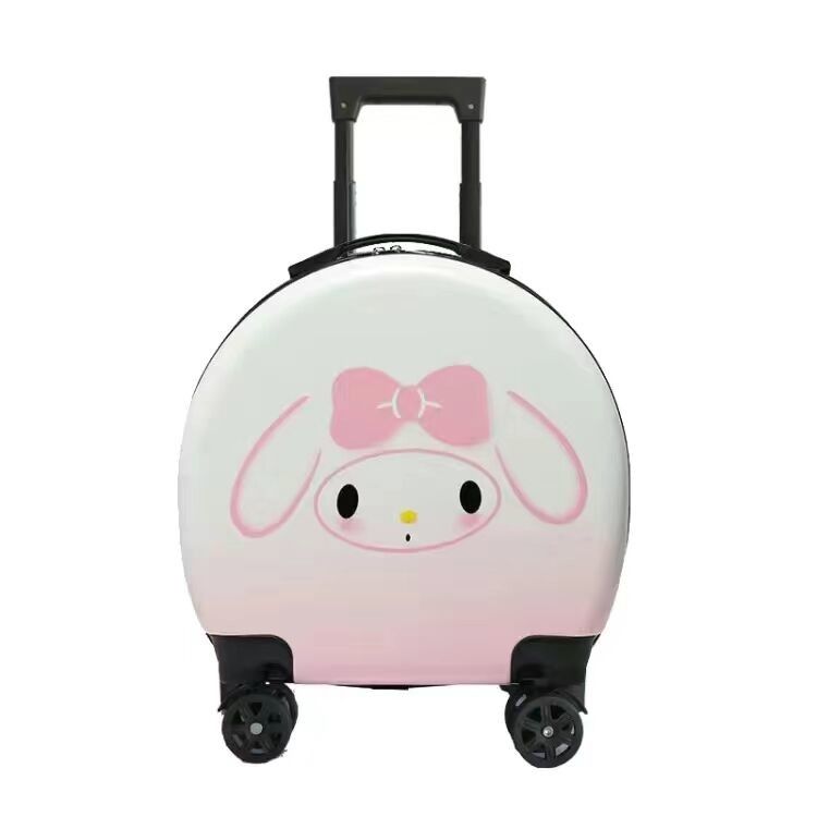 Portare una valigia su ruote Viaggiare Bagaglio rotolante Bambini Bagaglio arrotondato Cabina del carrello Borsa piccola e carina