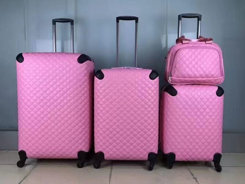 Wholesale Designer Custom Logo Print Trolley PU Pelle Borse da viaggio Set valigie da viaggio Bagaglio