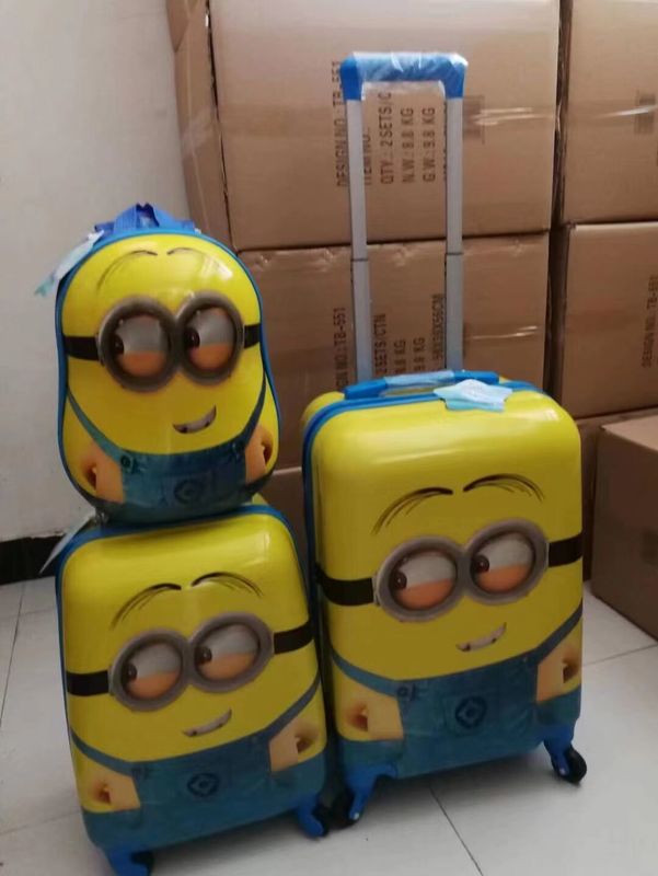 ABS Hard Shell Stock Carry On Kids / Children Trolley Case Valigia Borsa di viaggio Portafoglio Set
