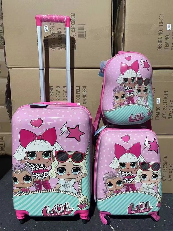 Bambini portano bagagli Set Valigia a rotelle Sacchetto per libri impermeabile Scuola Bambini economici Animali PC Bambini bagagli Scuola