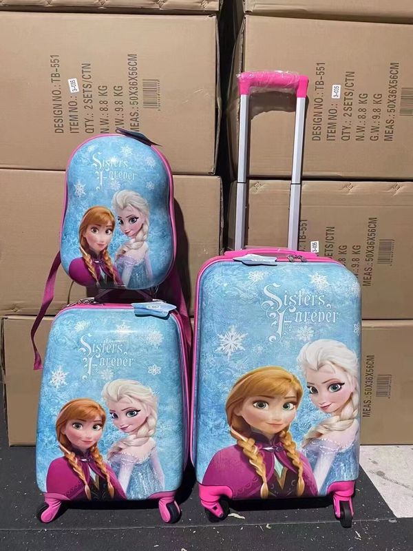 Cartoon di moda PC stampato Bambini Ride On Hard Shell Valigia Set di bagagli di viaggio