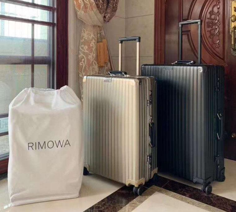 Vendita a caldo Tutto alluminio magnesio lega Vintage bagagli da viaggio Unisex Portatile TSA Custom Lock Valigia ruote giratrici Manufa