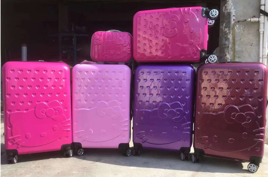 Bambini KT Gatti Cartoni animati Portare in viaggio Trolley Valigia Bagaglio per bambini Caselle di trucco Toilette Cosmetici sacchetto da lavaggio