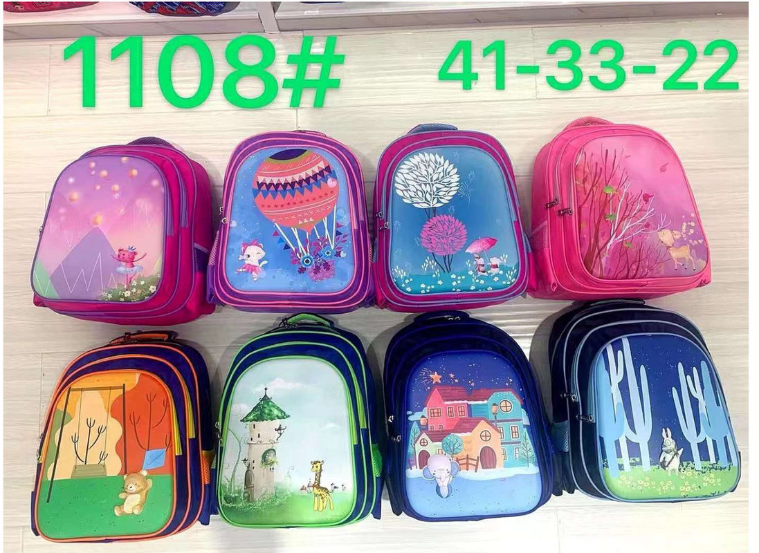 Al dettaglio personalizzato nuovo marchio cartone animato stampato modello Bambini borsa carina Bambini di carrello borsa scolastica per ragazze