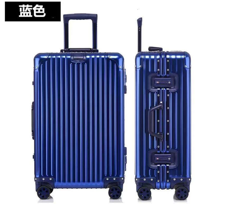 Unisex Full Aluminum Impermeabile Viaggi d'affari Bagaglio Trolley Valigia Set Spinner Bagaglio in alluminio Uomini
