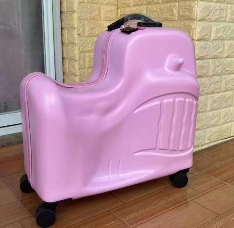Bambini Seduta Camioncino Scatola Bicicletta Valigia Cartoon Bagaglio 24 pollici Un bambino cavalcabile Camioncino Bambini Rodante Bambino