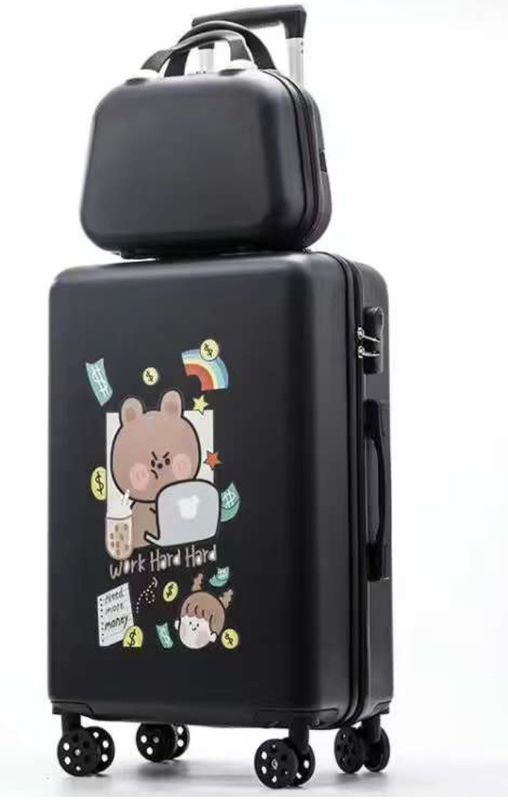 Nuovo annuncio Abs Lista bagagli Cassa d'imbarco femminile Multi Color Pc Hard Shell Bagagli immagine personalizzata Viaggi