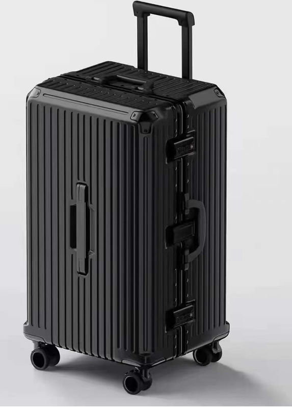 Nuovo arrivo Vintage Multifunzionale Abs Bagaglio in alluminio Hardside Cassa del carrello Bagaglio di viaggio Valigia con portatavola