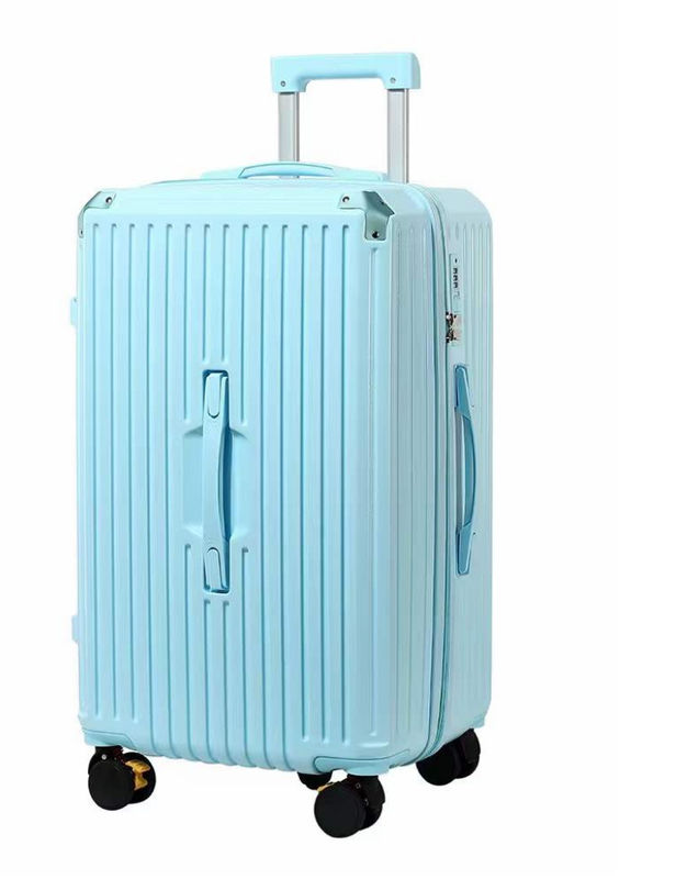 Bagaglio a guscio duro di grande capacità con portatavola USB ricarica a cinque ruote Valigia nuova moda sacchetto a carrello