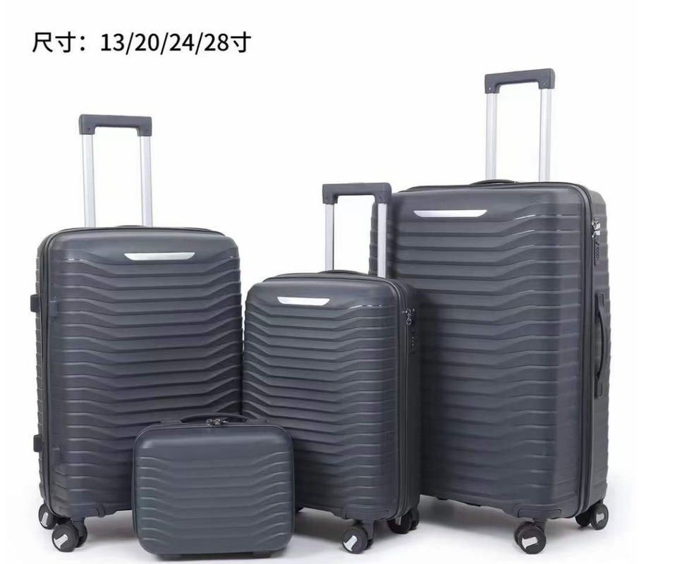 Fabbrica all'ingrosso miglior prezzo ruote silenziose unisex 3 pcs set bagagli in PP in vendita