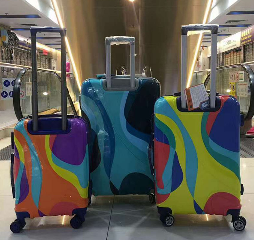 Classic Vintage ABS 3 Pieces Set Sacchetti di carrello Conchiglia dura Spinner di viaggio Set valigia