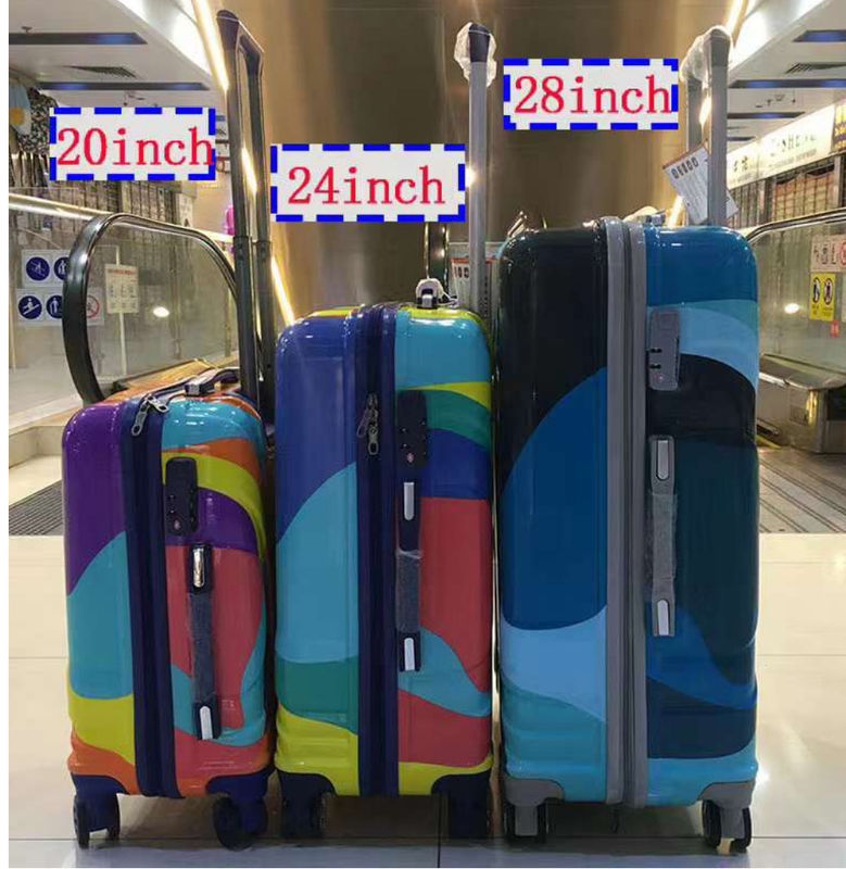 Classic Vintage ABS 3 Pieces Set Sacchetti di carrello Conchiglia dura Spinner di viaggio Set valigia