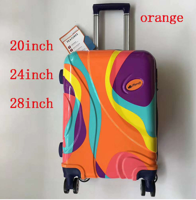Cassa ABS/PC di alta qualità Valigia di viaggio con carrello a colori rigidi Valigia di viaggio Set di ABS Bagaglio da stampa