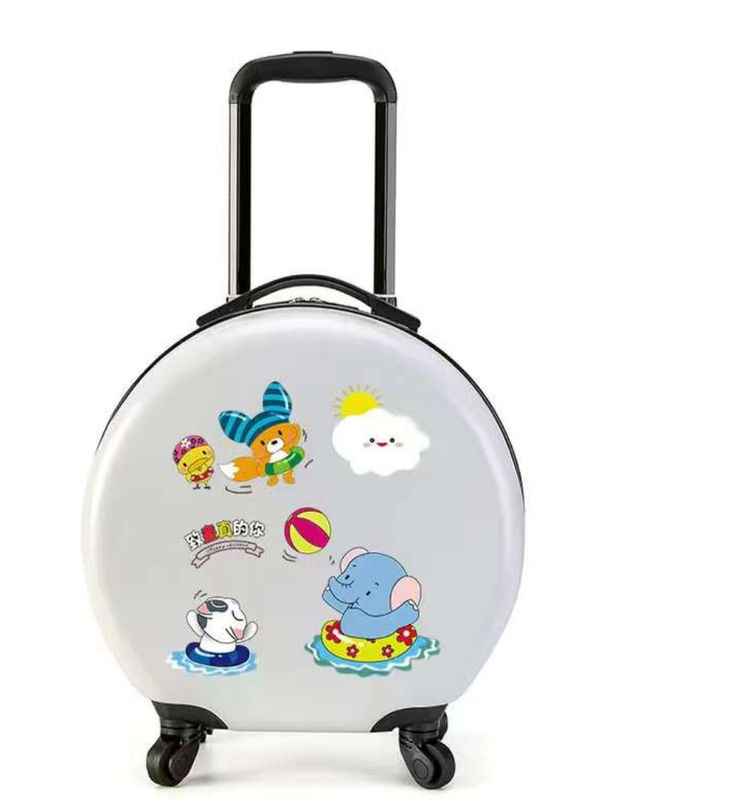 Disegno di moda personalizzato Forma rotonda Bambini 18 pollici Sacchetti di carrello Bambini carini Bagagli da viaggio per bambini