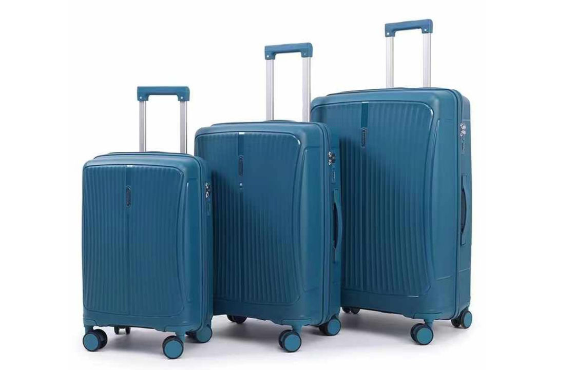 Nuovo stile di alta qualità di moda valigia da viaggio bagaglio set PP Hard Shell Trolley Spinner Ruote sacchetto bagaglio