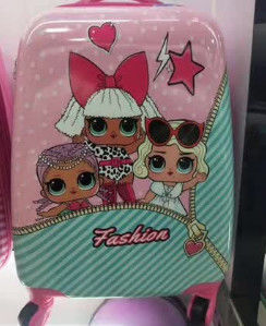 Ragazza adorabile Disegno speciale Valigia colorata Set di cartoni animati Bambini Bambini 18 pollici bagagli da cabina